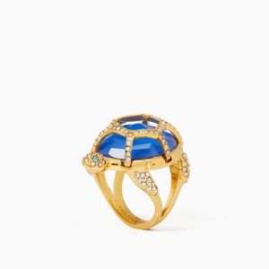 Kate Spade turtle cocktail statement ring size 6
